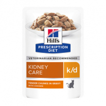 Hill's вет.консервы Prescription Diet k/d Kidney Care влажный диетический корм для кошек при хронической болезни почек, с курицей 85гр - ЗООВЕТЦЕНТР