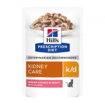 Hill's вет.консервы Prescription Diet k/d Kidney Care влажный диетический корм для кошек при хронической болезни почек, с лососем 85гр - ЗООВЕТЦЕНТР