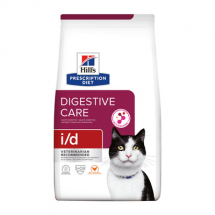 Hill's Prescription Diet i/d Digestive Care сухой диетический, для кошек при расстройствах пищеварения, ЖКТ, с курицей 400гр - ЗООВЕТЦЕНТР