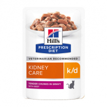 Hill's вет.консервы Влажный диетический корм для кошек k/d при хронической болезни почек, с говядиной 85гр - ЗООВЕТЦЕНТР