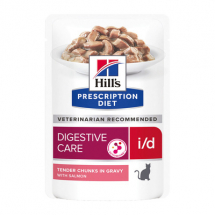 Hill's вет.консервы влажный диетический корм для кошек i/d при расстройствах пищеварения, жкт, с лососем 85гр - ЗООВЕТЦЕНТР