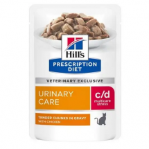Hill's вет.консервы влажный диетический корм для кошек c/d Multicare Urinary Care при профилактике мочекаменной болезни (мкб), с курицей - ЗООВЕТЦЕНТР