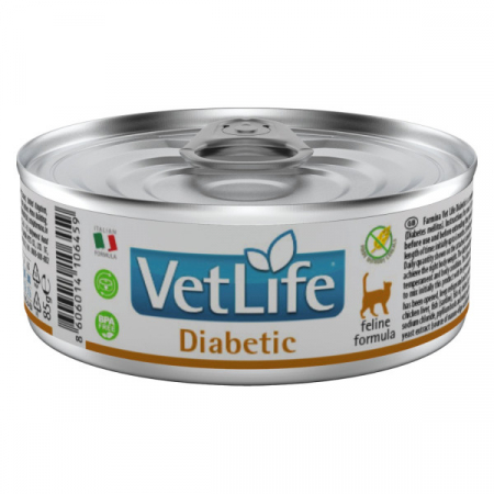 Farmina Vet Life Cat Diabetic влажный корм для кошек при диабете, в консервах - 85 г - ЗООВЕТЦЕНТР