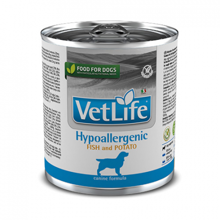 Farmina Vet Life Hypoallergenic fish & potato диета для собак при пищевых аллергиях, банка 300 г - ЗООВЕТЦЕНТР