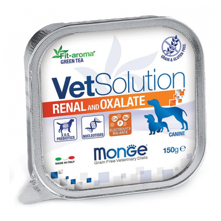 Monge VetSolution Dog Renal and Oxalate, диета для собак Ренал и Оксалат, ламистер 150 г - ЗООВЕТЦЕНТР